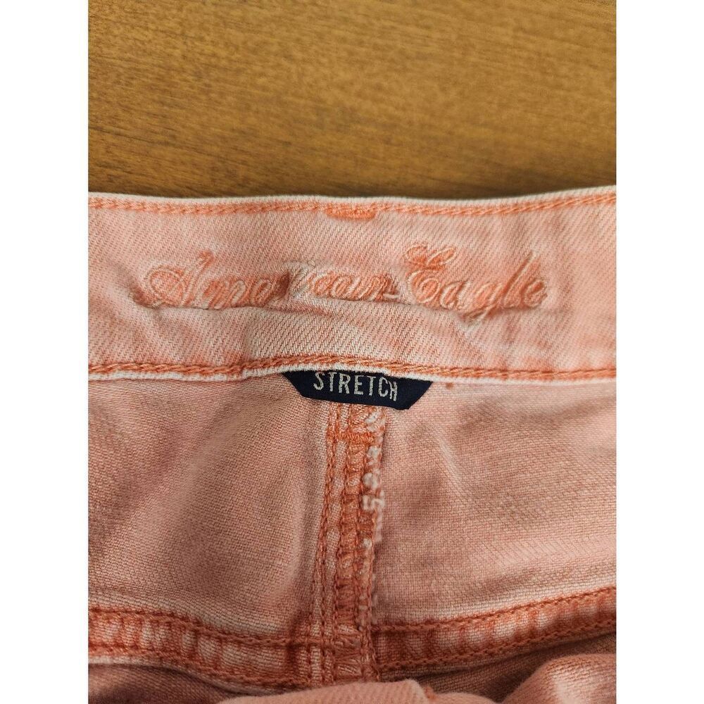 American Eagle Outfitter Shorts Women size 18 Stretch destressed Pink Jean Denim - Picture 7 of 7